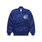 Toronto Blue Jays royal satin MLB jacket front view, JacketnJoint
