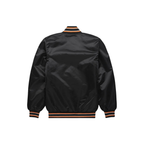 Official MLB San Francisco Giants satin bomber for fans back view, JacketnJoint