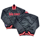 Portland Trail Blazers fanwear varsity satin jacket black and red, JacketnJoint