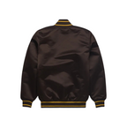 San Diego Padres Brown Satin Bomber Jacket Back View