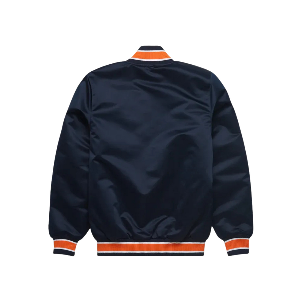Official MLB Detroit Tigers satin jacket back view, JacketnJoint