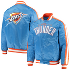 Oklahoma City Thunder heritage satin jacket with team logo, JacketnJoint