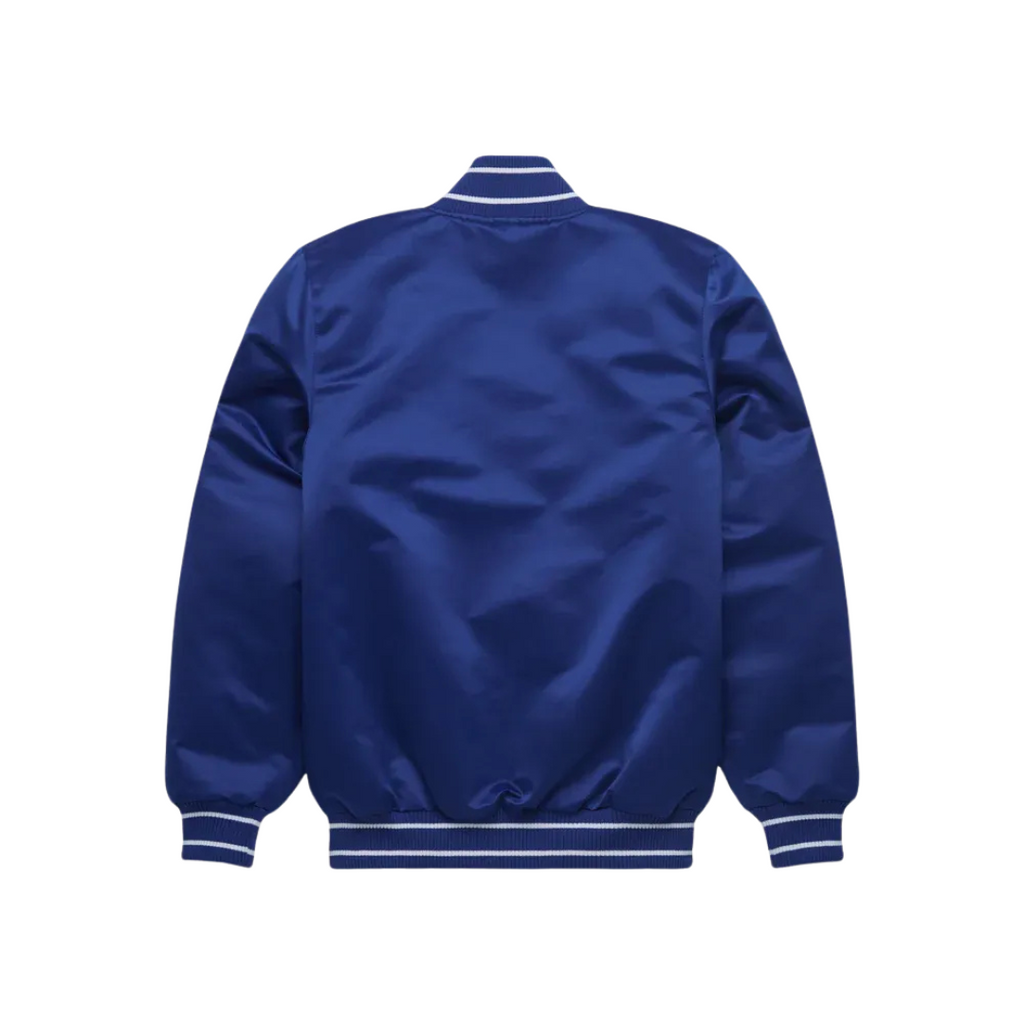 Kansas City Royals Heritage Satin Bomber Jacket back view, JacketnJoint