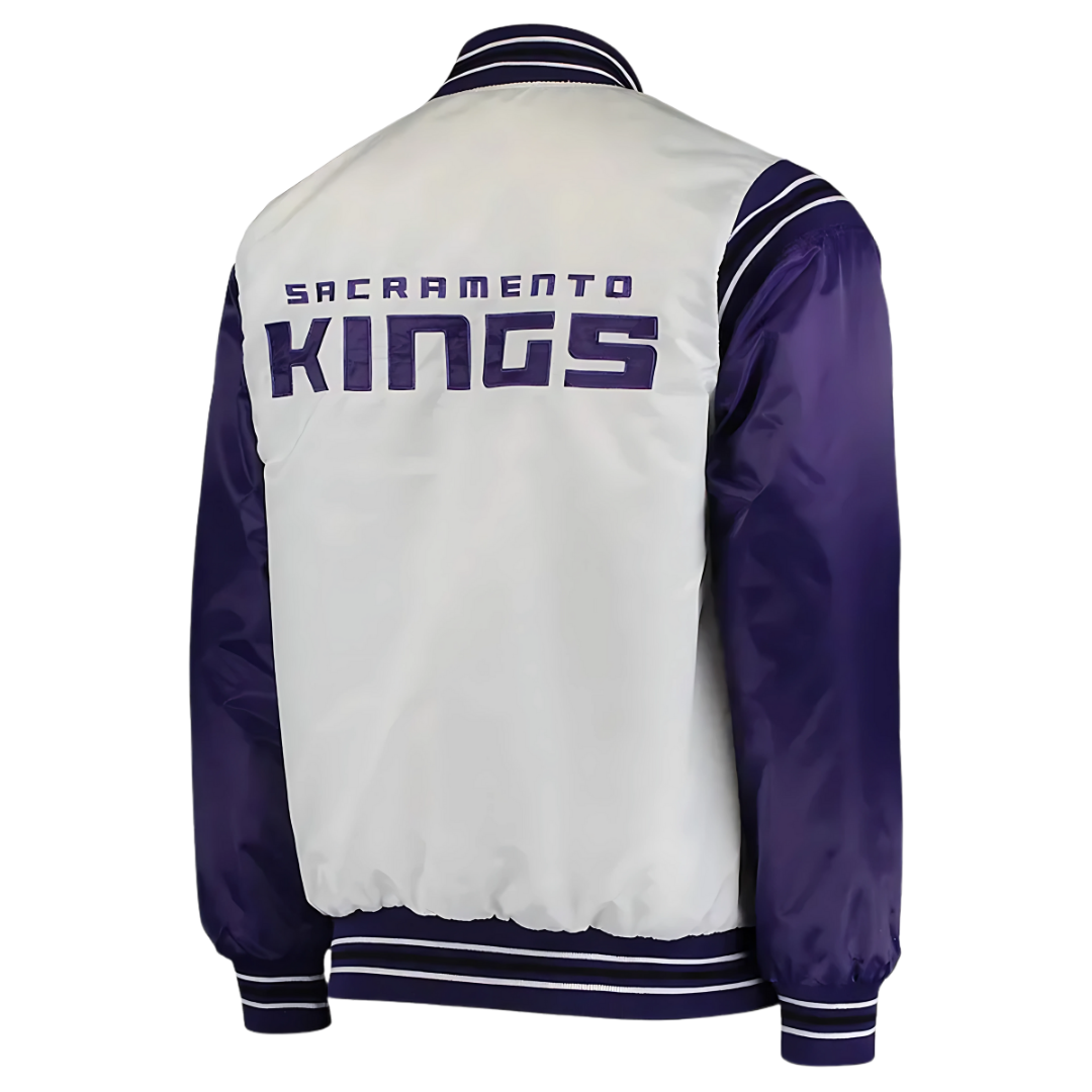 Sacramento Kings official NBA satin jacket with team logo, JacketnJoint