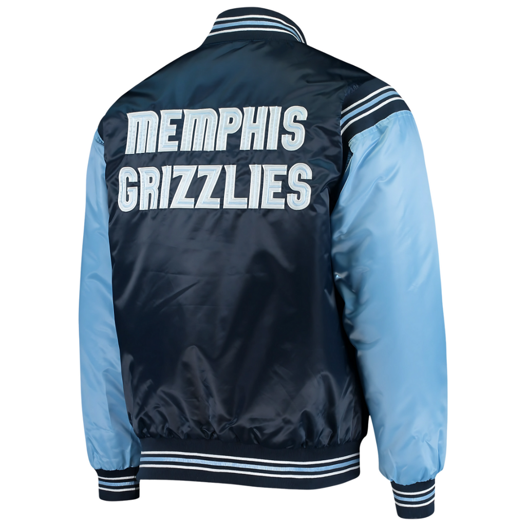Navy satin Memphis Grizzlies jacket, JacketnJoint