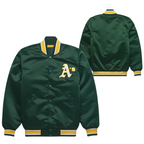 Retro Oakland Athletics satin bomber fanwear jacket, JacketnJoint
