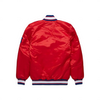 Philadelphia 76ers fanwear satin bomber jacket red edition, JacketnJoint