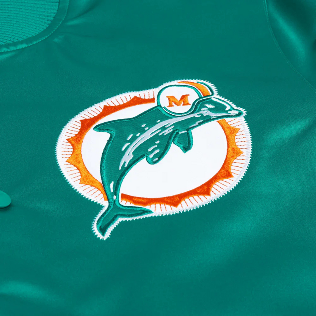 Official NFL Miami Dolphins satin fanwear with logo, JacketnJoint