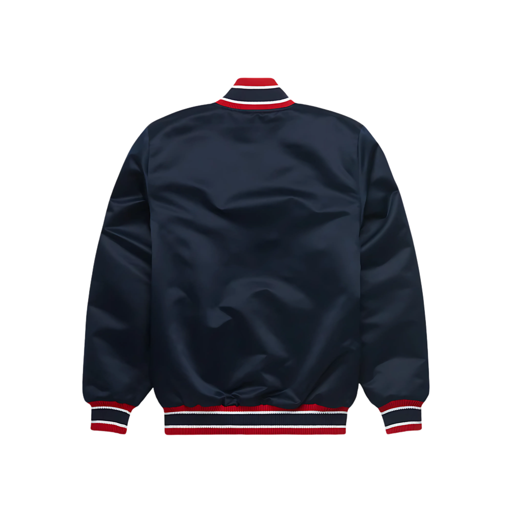 Official MLB Cardinals satin jacket back view, JacketnJoint