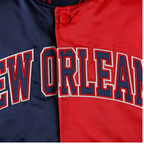 Pelicans satin bomber jacket with embroidered embroidered team logo, JacketnJoint