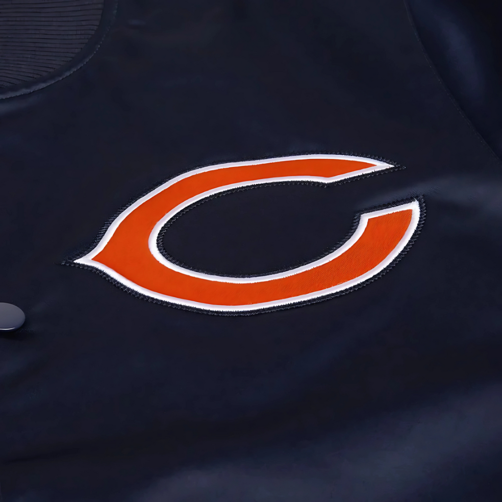 Satin navy Chicago Bears NFL jacket for men and women, JacketnJoint
