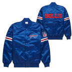 Blue Buffalo Bills varsity jacket with premium embroidery, JacketnJoint