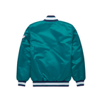 Charlotte Hornets heritage satin jacket back view, JacketnJoint
