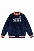 Edmonton Oilers Black NHL Satin Jacket