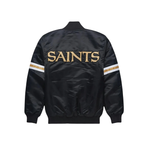 Official Saints gold satin jacket for football fans, JacketJoint