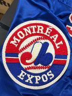 Montreal Expos Bomber Blue Satin Jacket