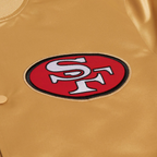 Premium satin San Francisco 49ers fanwear embroidered logo, JacketnJoint