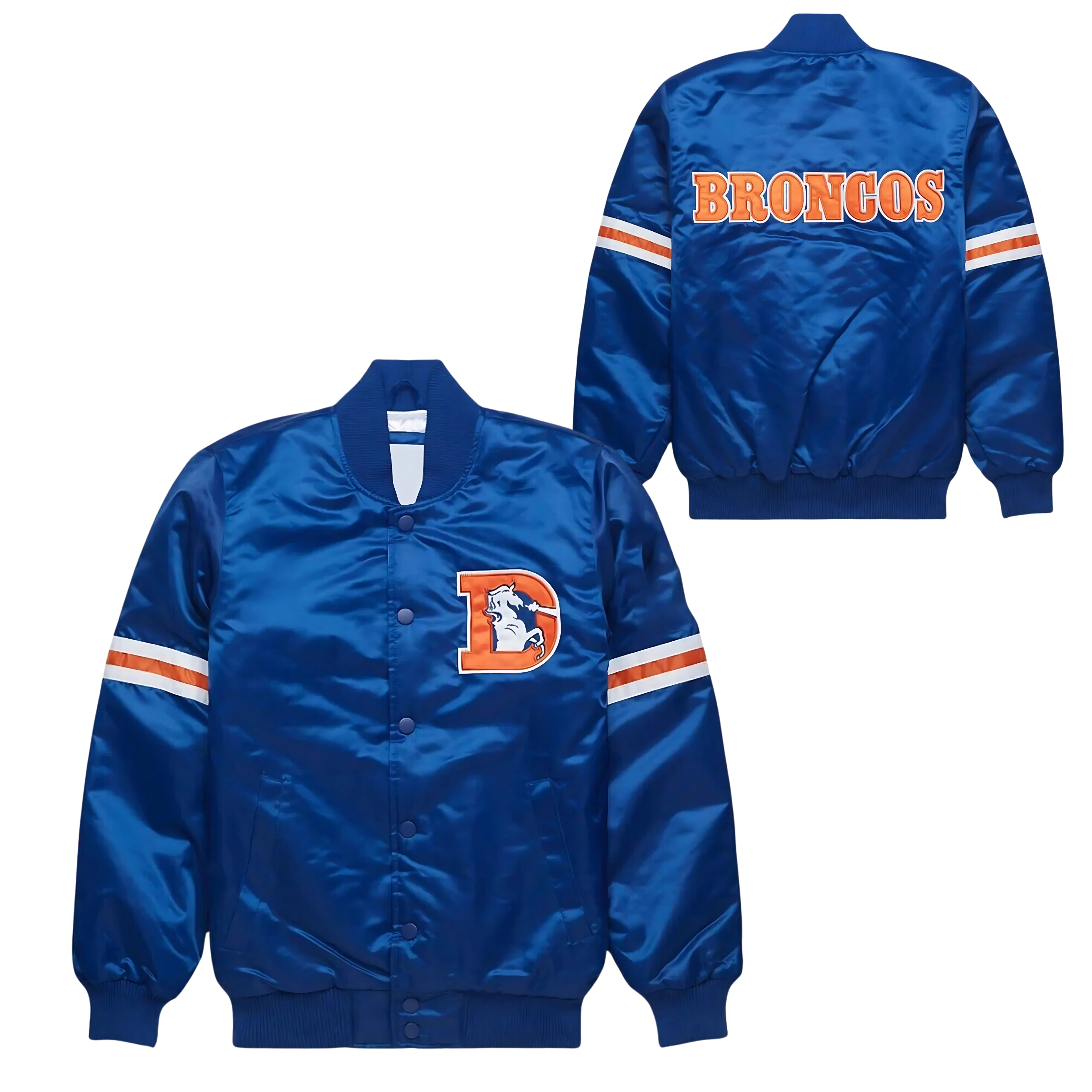 Retro style Denver Broncos varsity jacket for fans, JacketnJoint