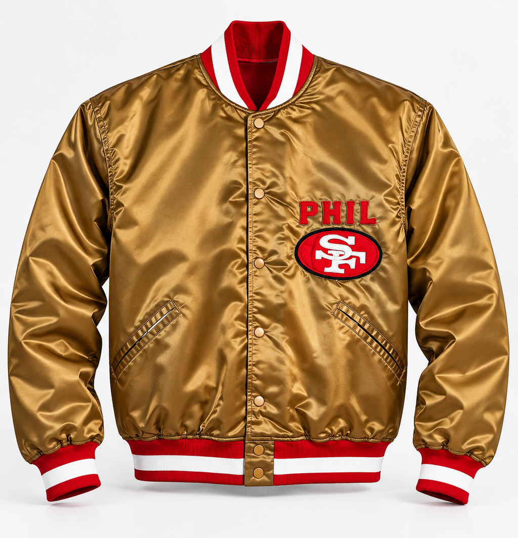 San Francisco 49ers 90's Scarlet Satin Jacket